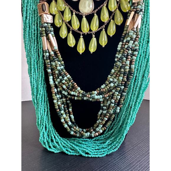 Shades of Green and Turqouise Vintage to Modern Costume Jewelry - Picture 5 of 16